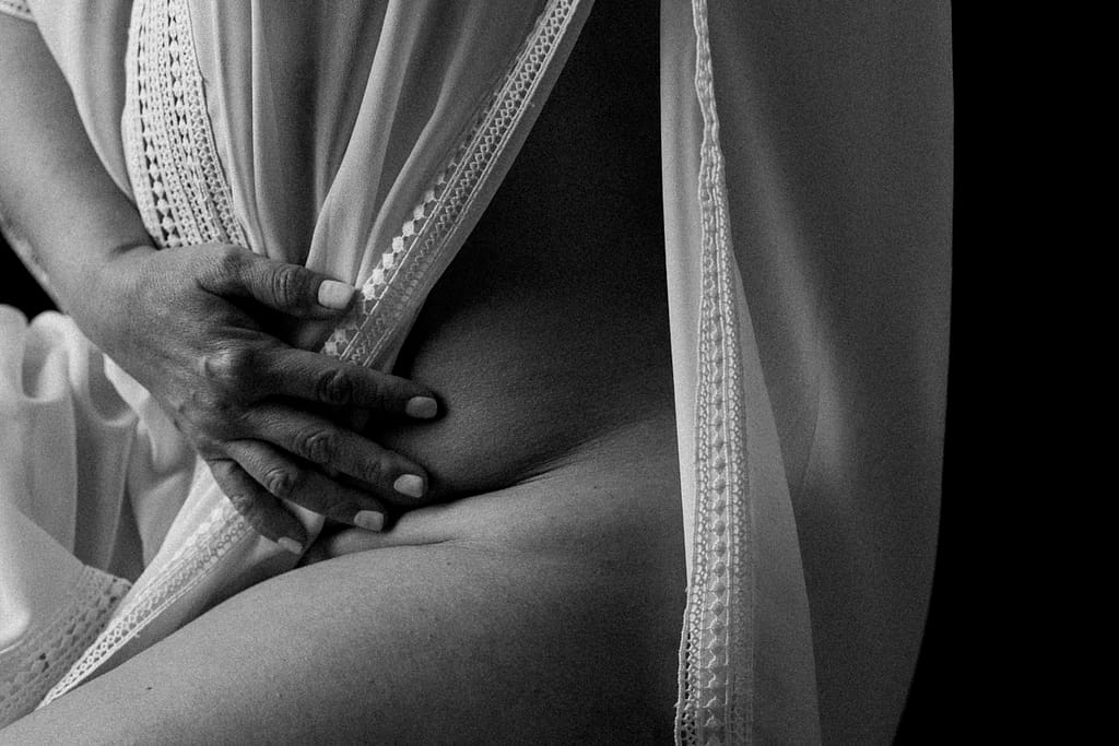 Woman accepting her body